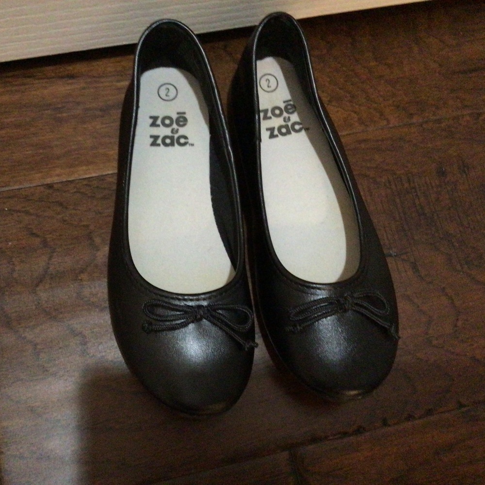 Zoey and zack flat black balle dress shoe